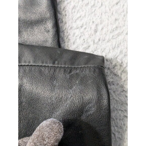 Gap Leather Pants Mens 34 Button Fly Retro Y2K Vintage Style Rock Biker Black - Picture 6 of 16